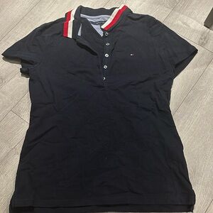 Striped Collar Women’s Small Tommy Hilfiger Polo lightly worn